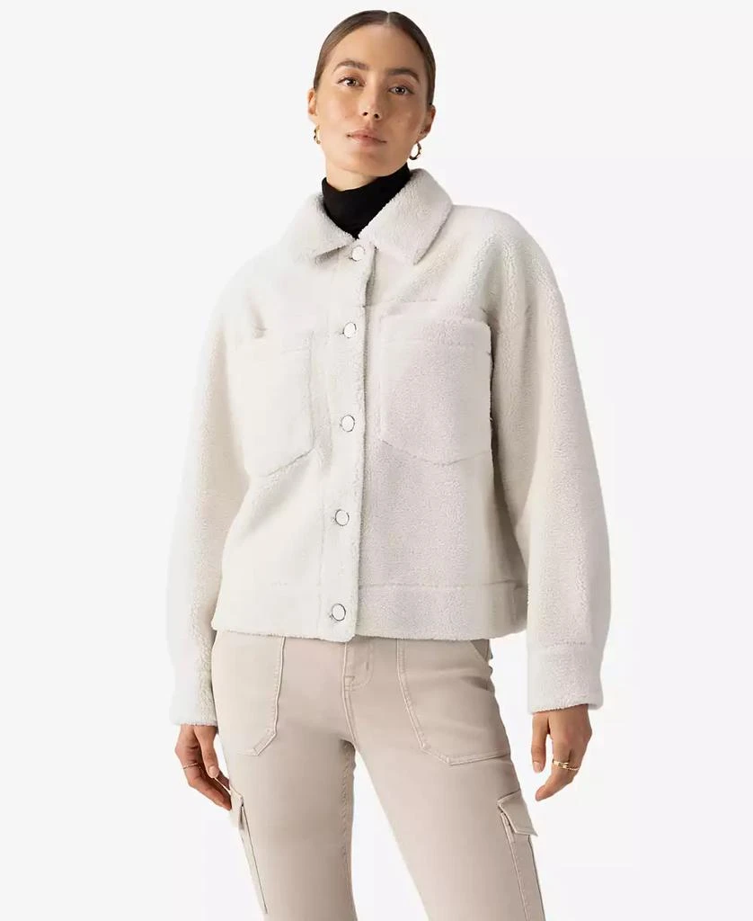 Sanctuary Women's Cozy Button-Front Sherpa Shacket 3