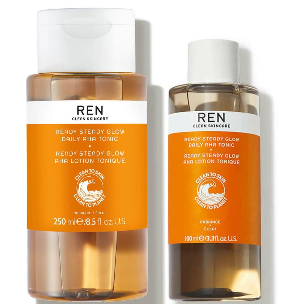 REN Clean Skincare REN Clean Skincare Ready Steady Glow Daily AHA Tonic Home and Away Duo