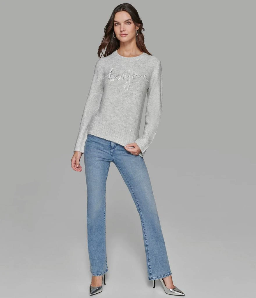 Karl Lagerfeld Paris BONJOUR SCRIPT LUREX SWEATER 4