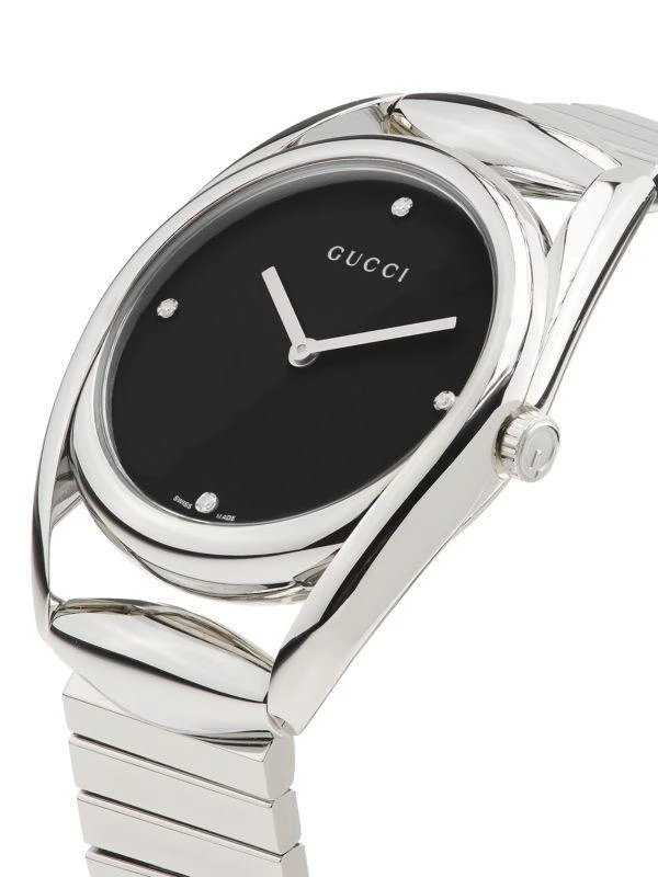 Shop Horsebit Stainless Steel TCW Diamond Bracelet Watch