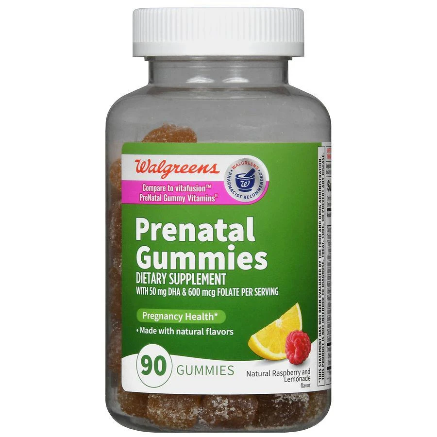 Walgreens Prenatal Gummies (45 days) Natural Raspberry and Lemonade 2