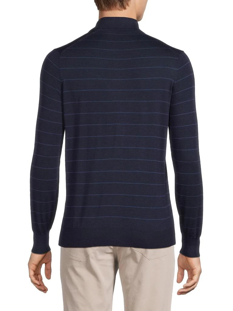 Brunello Cucinelli Striped Virgin Wool-Blend Polo Shirt 2