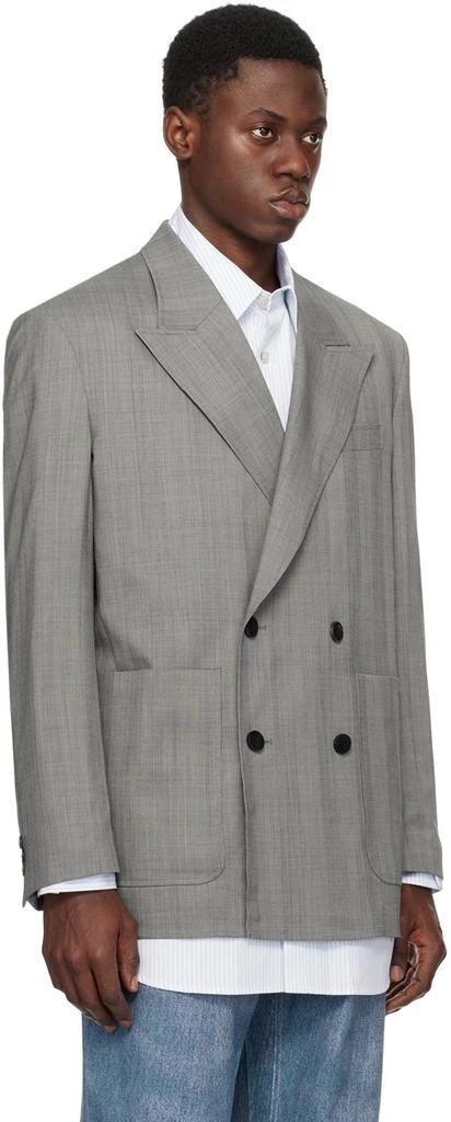 Wooyoungmi Gray Double Breasted Blazer 2
