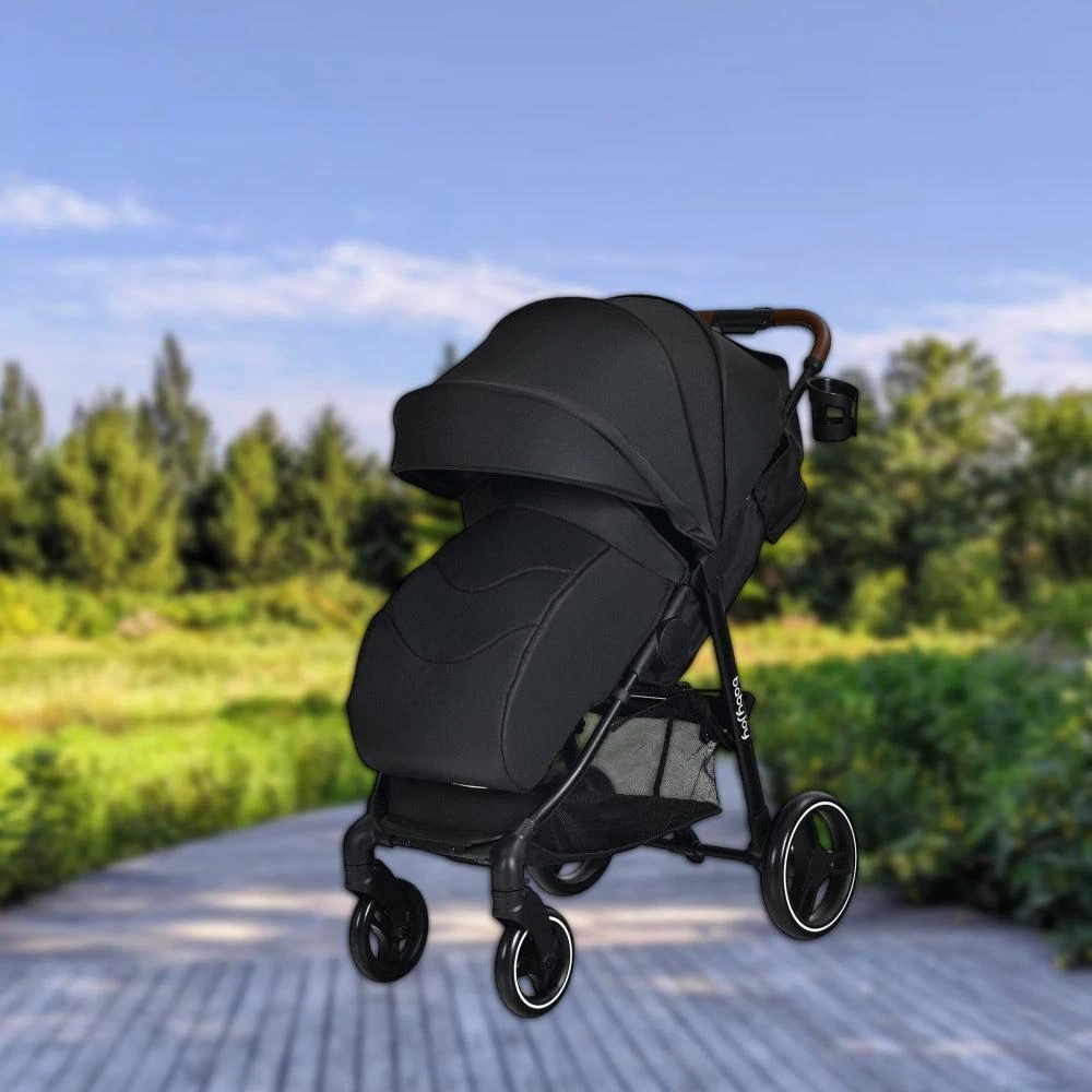 Hivvago Elevated Baby Stroller with Single-Hand Folding Design 4