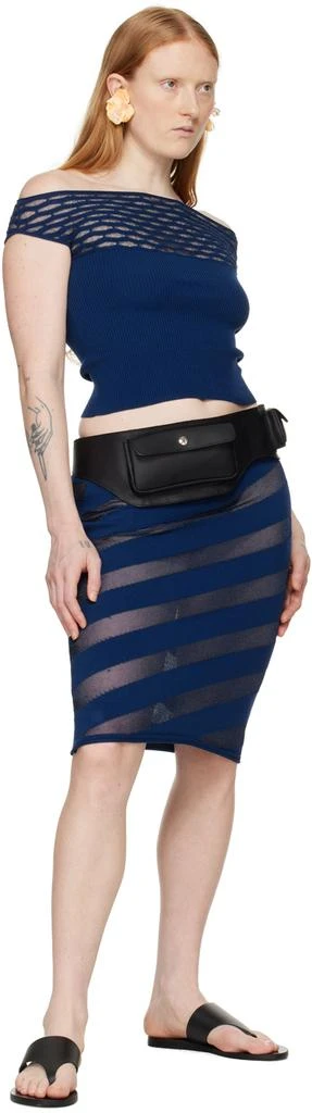 Gimaguas Navy Zebara Midi Skirt 4
