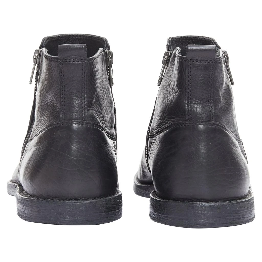 ANN DEMEULEMEESTER leather double zip flat ankle boots 5