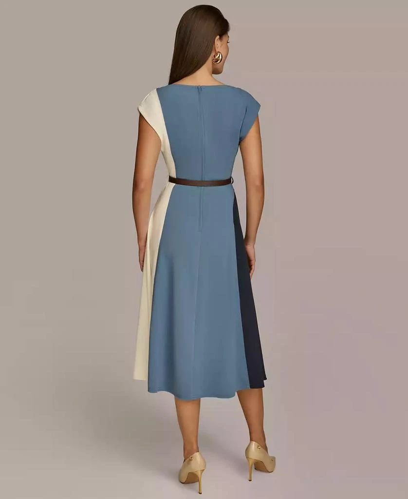 Donna Karan Women's Colorblocked A-Line Dress 3