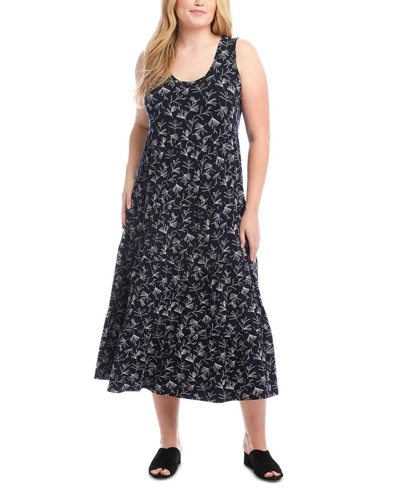 Karen Kane Plus Floral Tiered Midi Dress 1