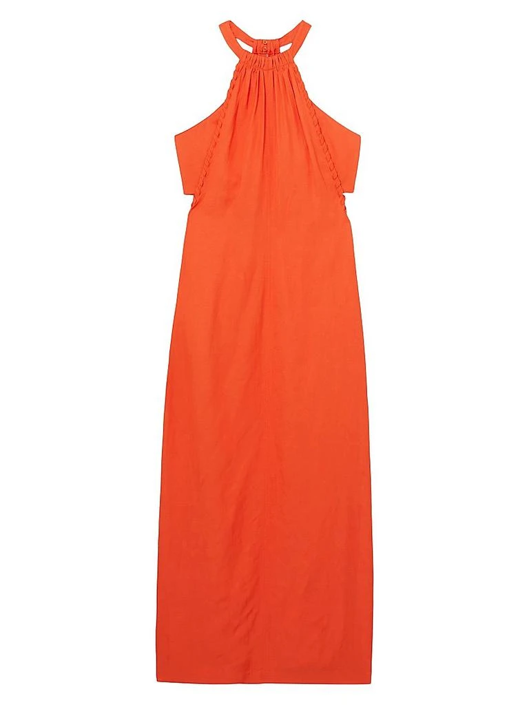 REISS Erika Craft-Stitch Halterneck Dress 1