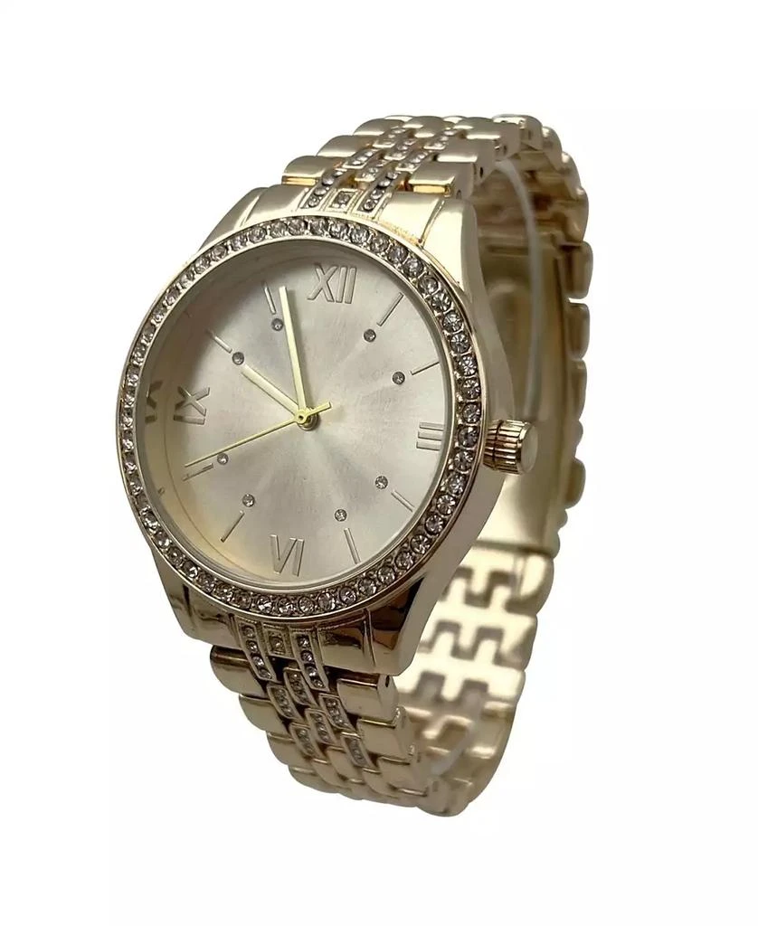 Olivia Pratt Gold Everyday Rhinestiones Elegant Look Women Watch 2