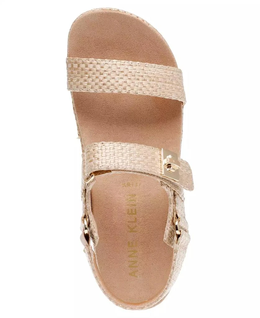 Anne Klein Women's Verse Double Strap Platform Wedge Sandals 4