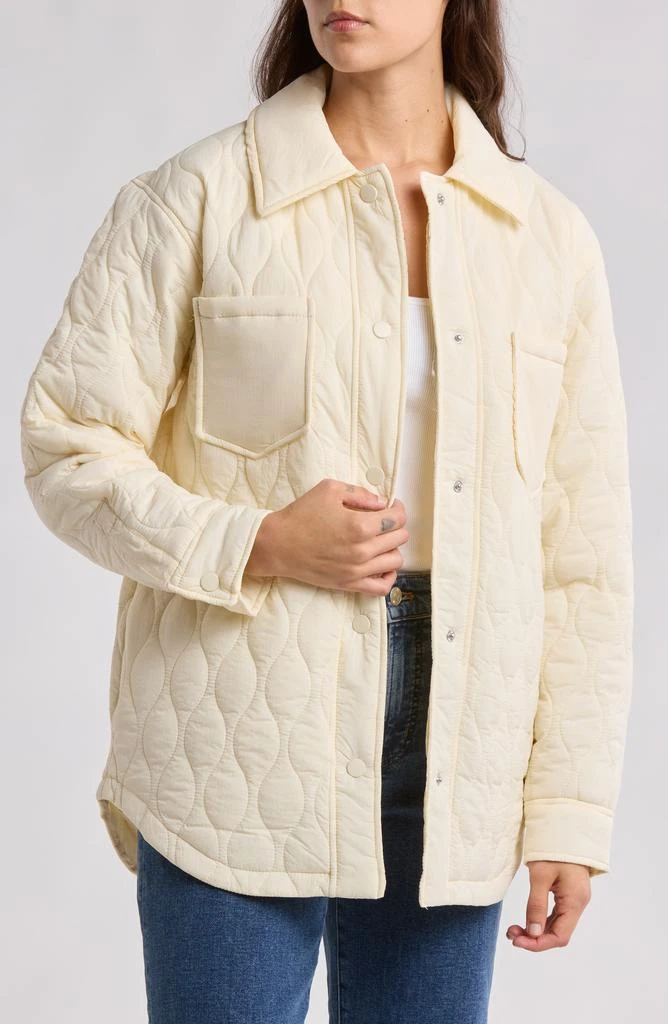 INDUSTRY REPUBLIC CLOTHING Quilted Padded Shirt Jacket 1
