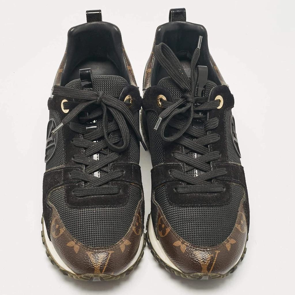 Louis Vuitton Louis Vuitton Brown Canvas and Suede Run Away Low Top Sneakers Size 37.5 3