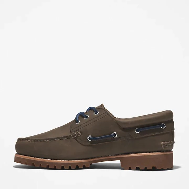 Timberland 3-Eye Lug Handsewn Boat Shoe for Men in Greige 6
