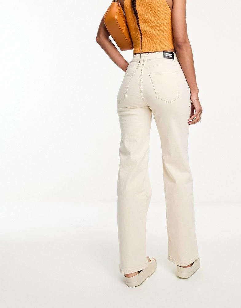 Dr Denim Dr Denim Moxy straight sky high jeans in beige 5