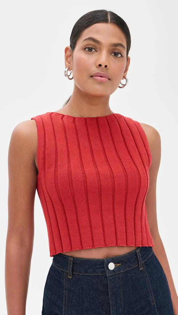 Reformation Callie Cotton Ribbed Sweater Tank 6