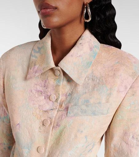 Dries Van Noten Floral linen-blend jacquard blazer 4