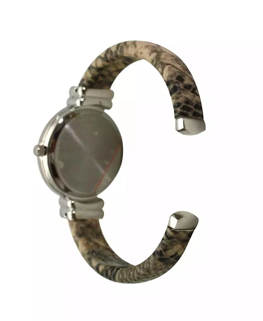 Olivia Pratt Beige Faux Snake Skin Bangle Women Watch 3