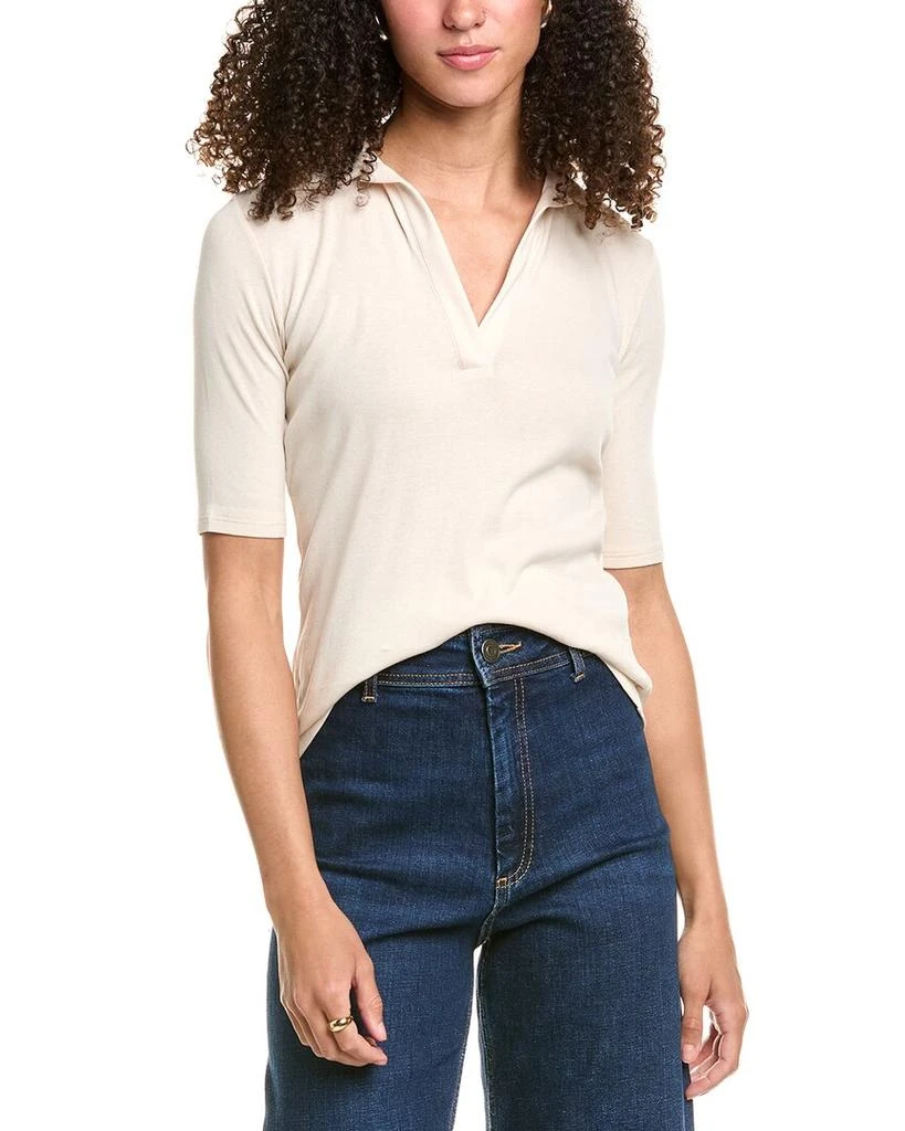 Vince Elbow-Sleeve Polo Shirt 1