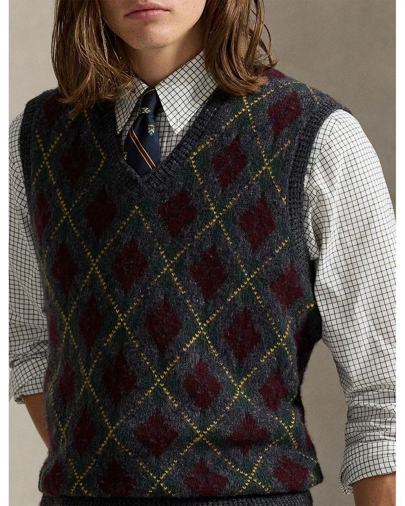 Ralph Lauren Argyle Wool Cashmere Sweater Vest 4