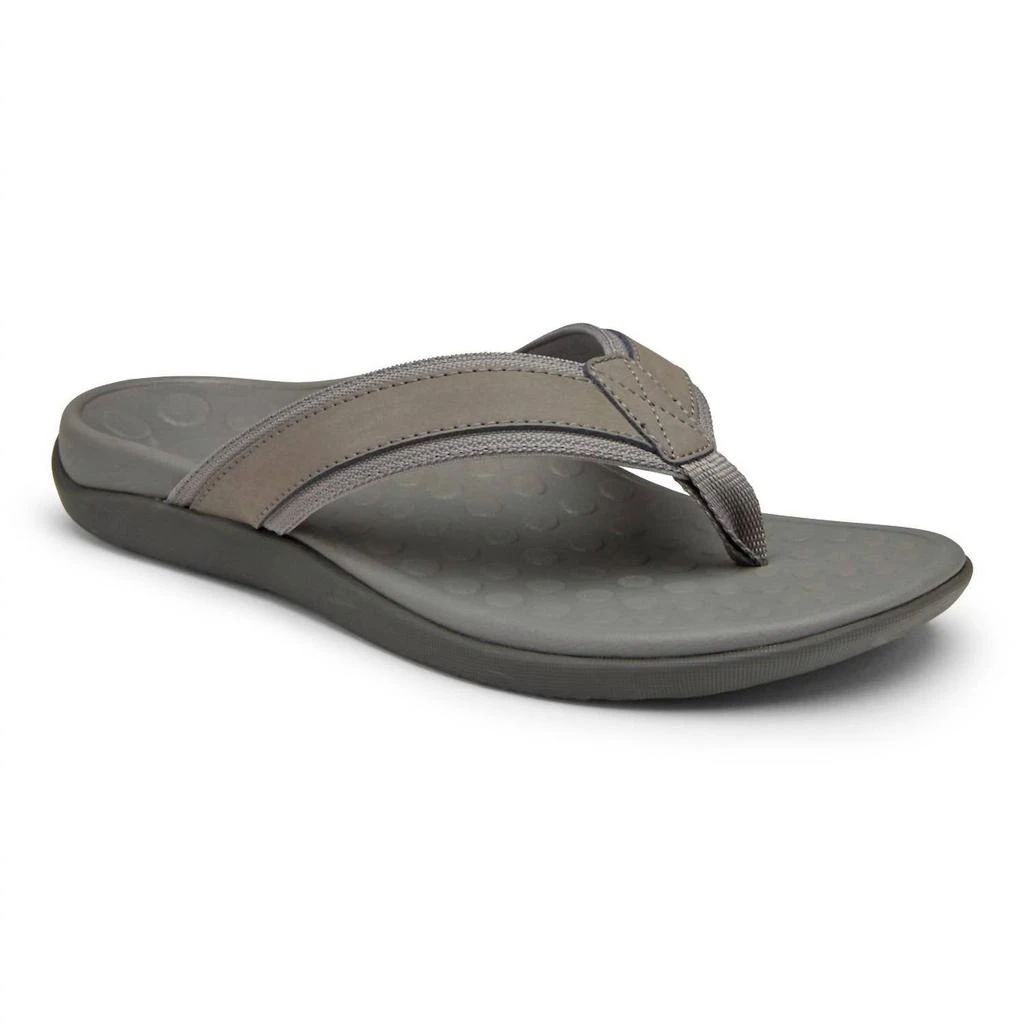 VIONIC Men's Tide Toe Post Sandal In Charcoal 1