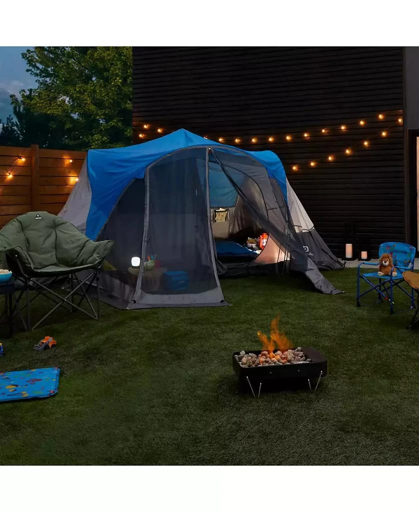 Outbound 8 Person 3 Season Easy Up Camping Dome Tent with Rainfly
Porch, Blue 3