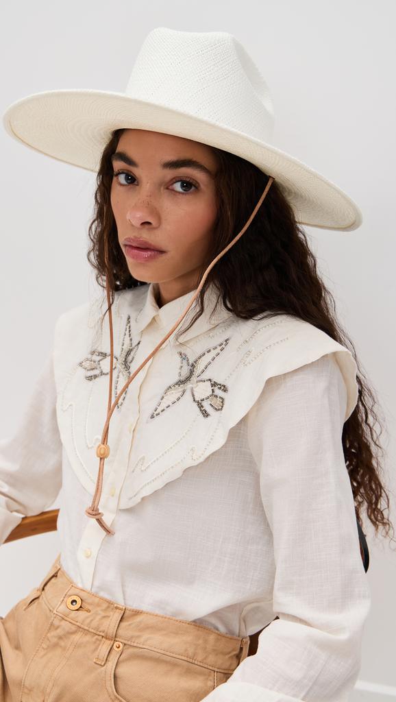 Brixton Marina Panama Straw Lifeguard Hat