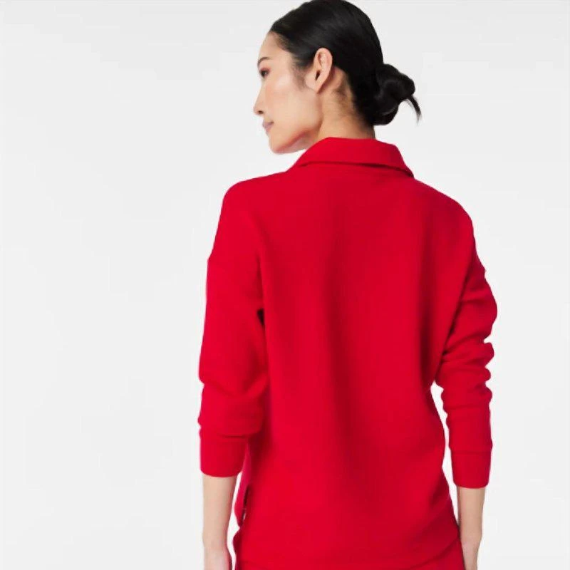 SPANX Airessentials Polo Tunic Sweater In Spanx Red 2