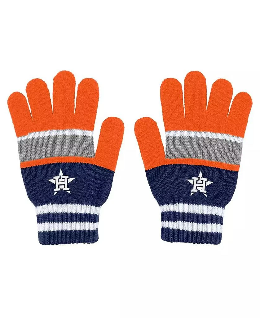 WEAR by Erin Andrews Women's Houston Astros Stripe Glove and Scarf Set 2