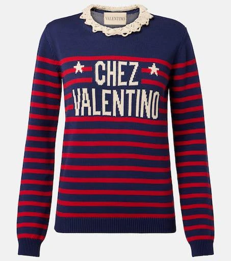 Valentino Chez Valentino striped cotton sweater 1