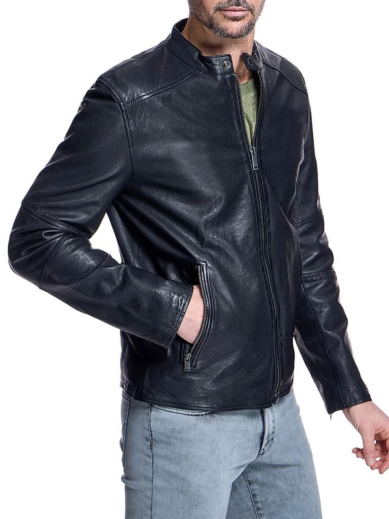 Maximilian Men's Collarless Bomber Jacket 3