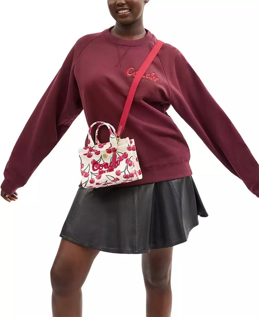 Coach Cargo Cherry Print Canvas Tote Bag 20 2