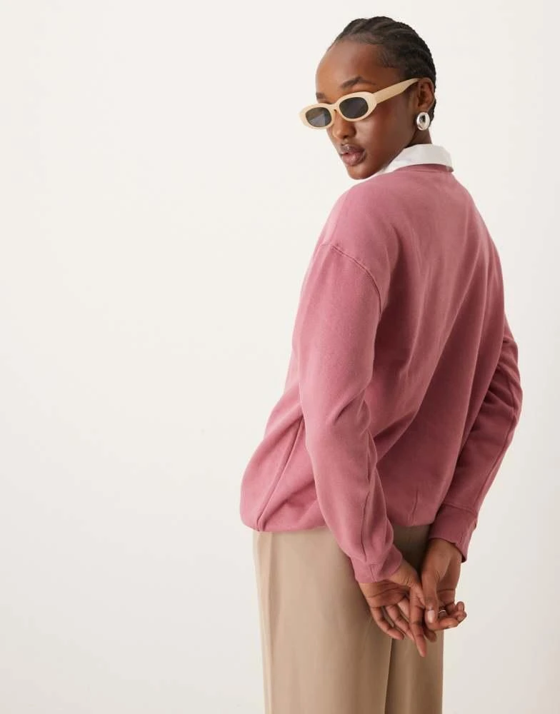 New Look New Look oversized jumper with Atlanta slogan in pink 4
