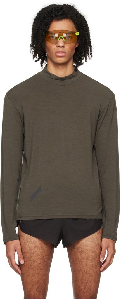 Soar Running Khaki Mock Neck Sweatshirt