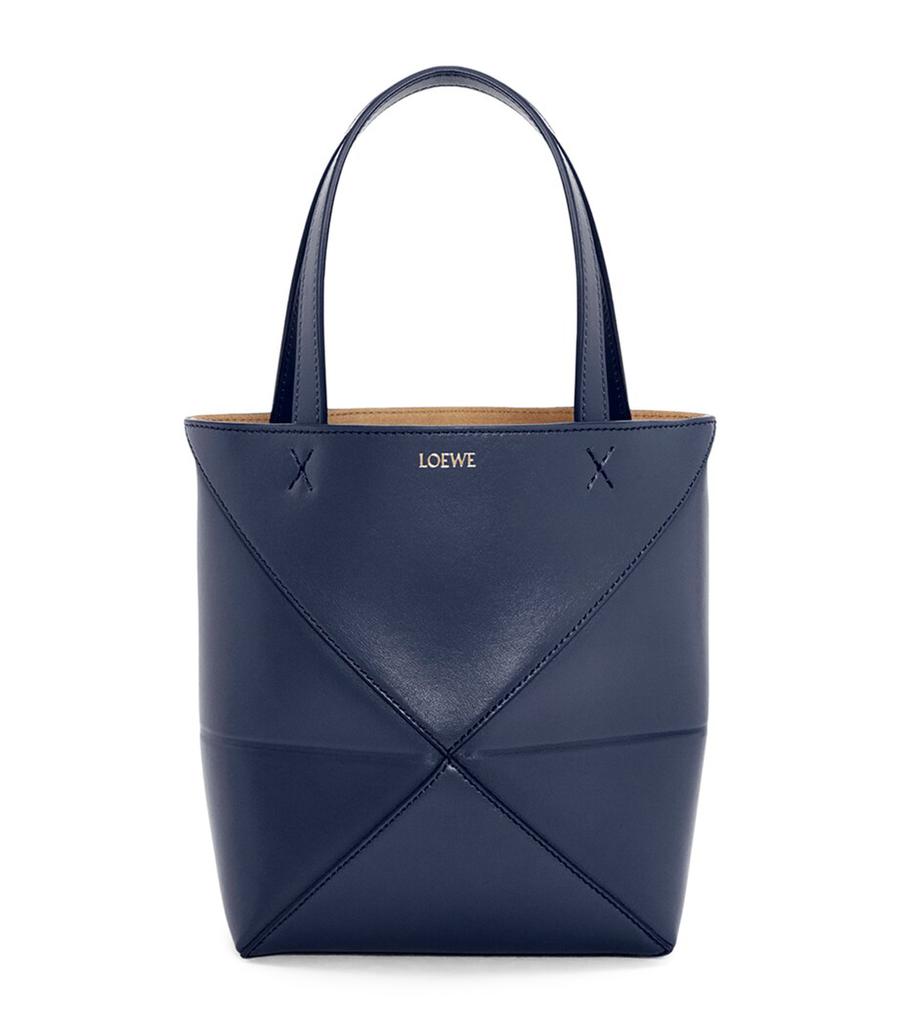 Loewe Puzzle Fold Medium Tote Bag in Shiny Leather - Tote