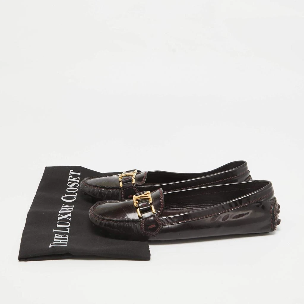 Louis Vuitton Louis Vuitton Burgundy Patent Leather Oxford Loafers Size 38 9