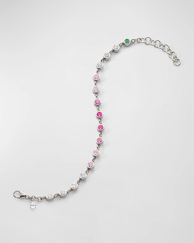 Monica Rich Kosann Sterling Silver Ombre Sapphire Tennis Bracelet