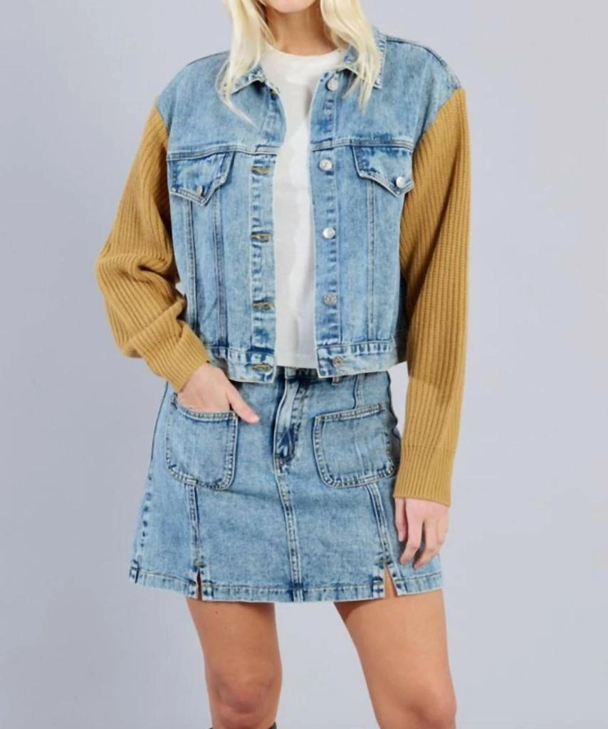 Molly Bracken Molly Bracken - Shaya Knit Denim Jacket