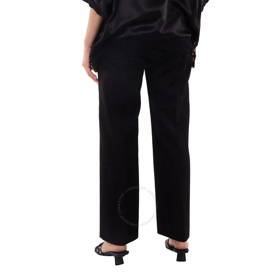 Burberry Ladies Black Lottie Asian Fit Silk Trimmed Wool Tailored Trousers 3