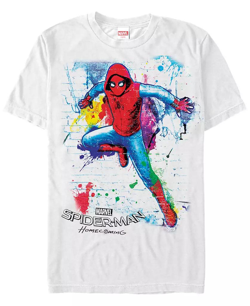 Marvel Marvel Men's Spider-Man Homecoming Neon Painted Brick Wall Pose Short Sleeve T-Shirt
