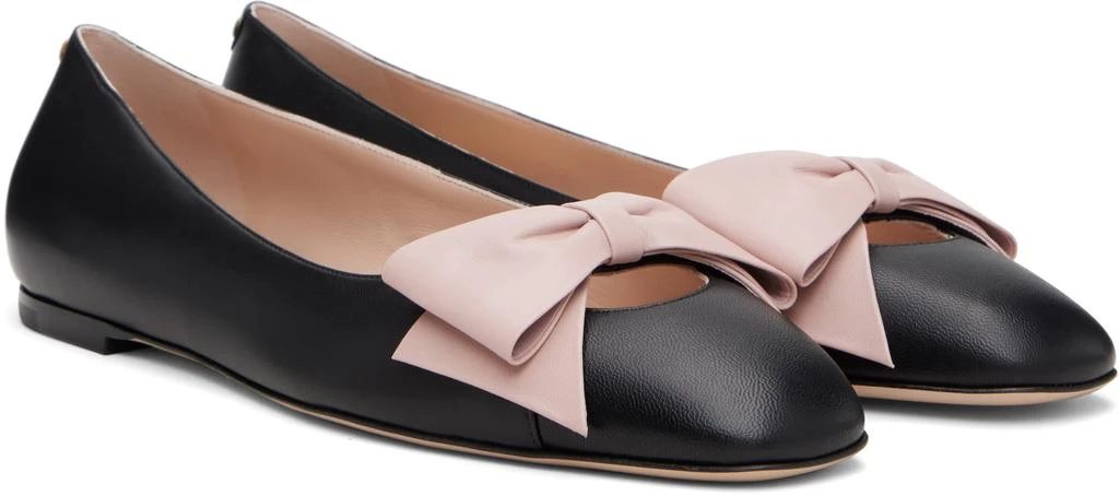 Valentino Black Bowow Kidskin Ballerina Flats 4