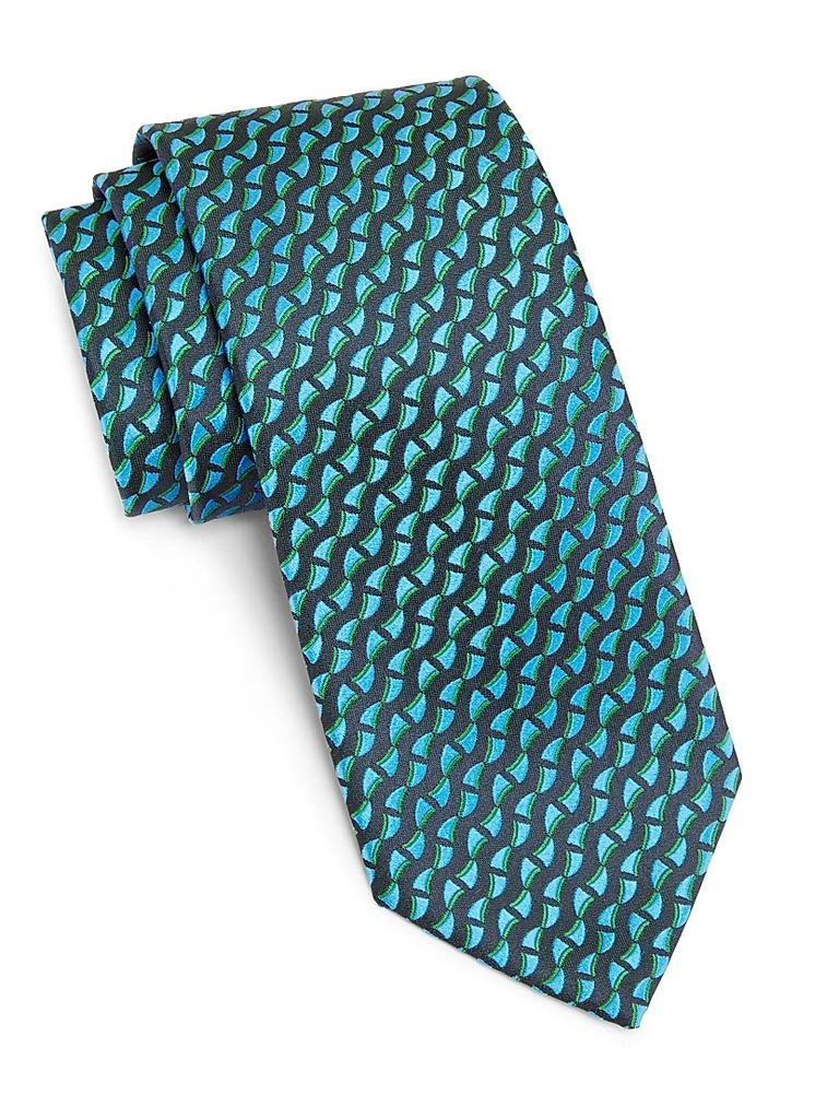 Charvet Geometric Silk Tie 1