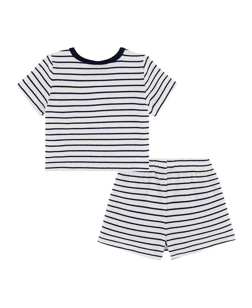 Tommy Hilfiger Toddler and Little Girls 2-Piece Striped Popcorn Knit Top and Skirt Set 2