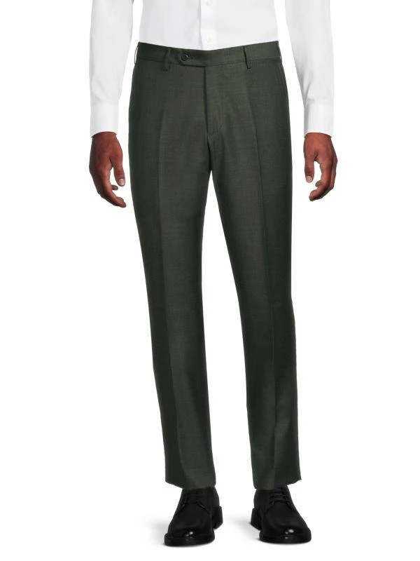 Zanella Virgin Wool Dress Modern-Fit Pants 1