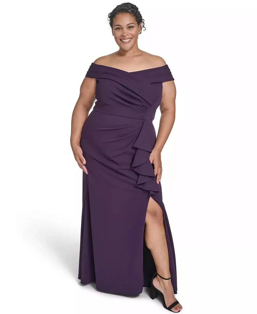 strapless open back dress Eliza J Ruffle Front Gown – MOTHER OF
