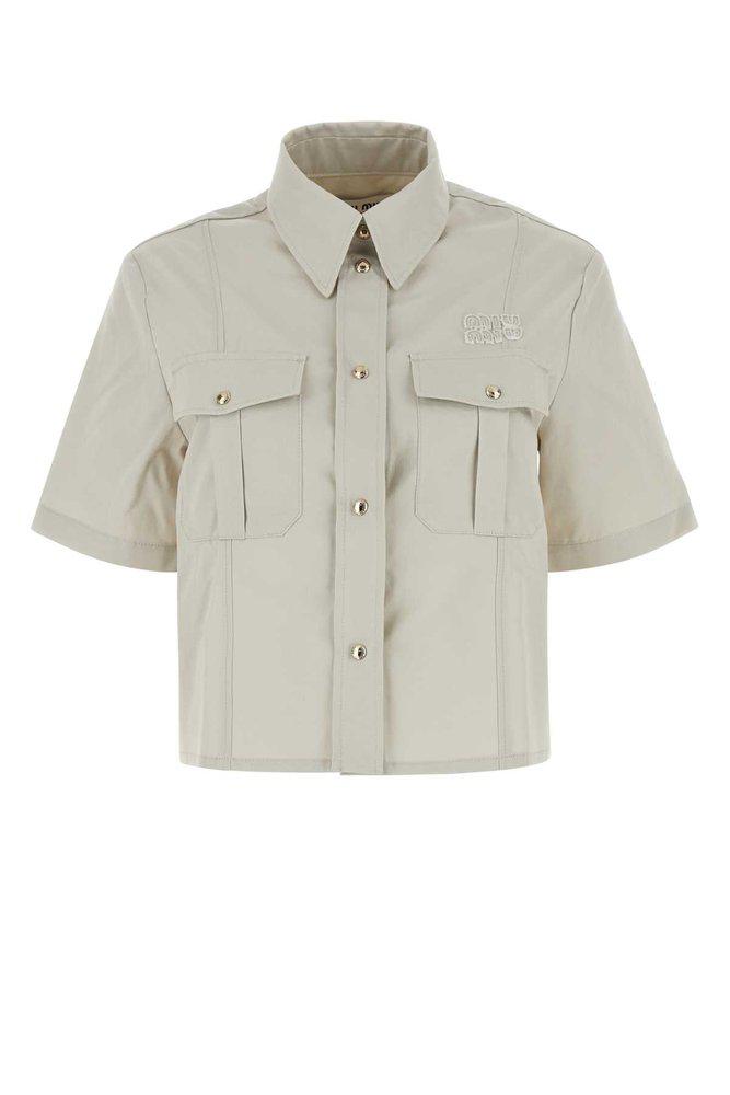 Miu Miu Miu Miu Button-Up Cropped Shirt