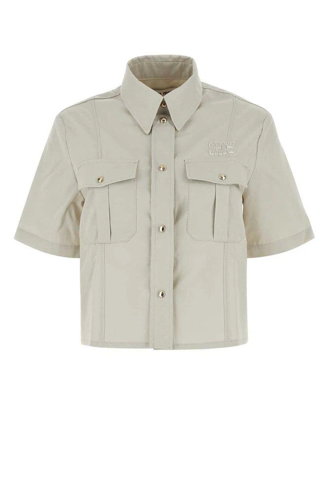 Miu Miu Miu Miu Button-Up Cropped Shirt 1