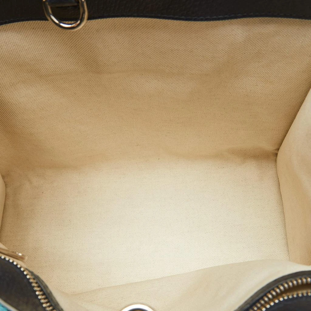 Gucci Gucci Blue/Navy Blue GG Canvas and Leather Small Structured Tote 7