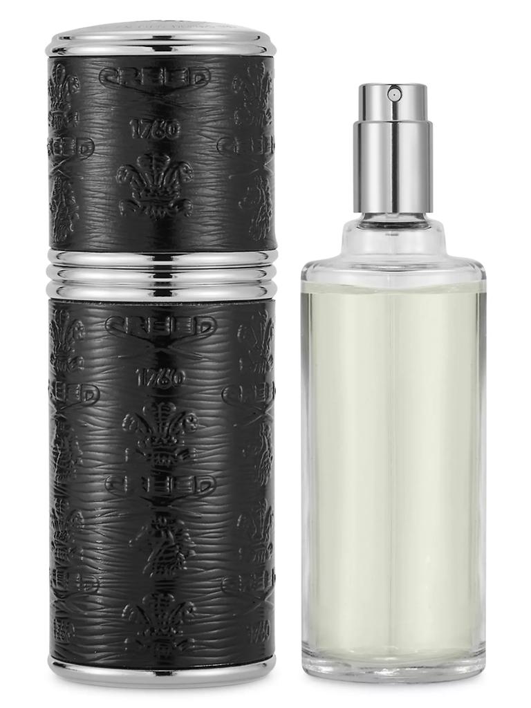 Creed Refillable Leather & Silvertone Atomizer/Black