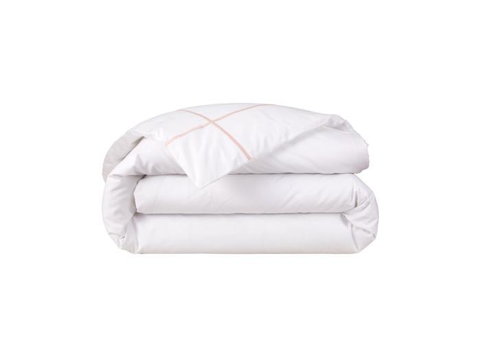 Yves Delorme Yves Delorme - Housse de couette en percale de coton bleu, Athéna